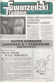 Tygodnik Swarzędzki 1992.11.26 Nr47(65)