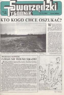 Tygodnik Swarzędzki 1992.12.17 Nr50(68)