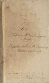 Akta z archiwum [...] Xawerego Działyńskiego w interessie hypoteki pałacu [...] Gurowskiej [właściwie Władysława Gurowskiego] w Warszawie exystującego