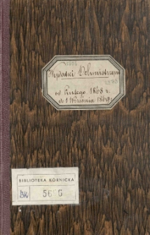 Wydatki ochmistrzyni od lutego 1868 r. do 1 września 1869 r.