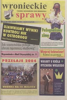 Wronieckie Sprawy 2004.03.25 R.15 Nr9(338)