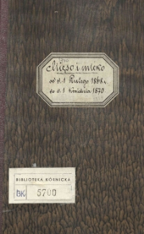 Mięso i mleko od d. 1 lutego 1868 r. do d. 1 kwietnia 1870
