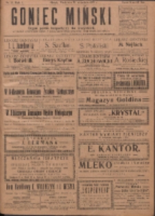 Goniec Miński: organ polski bezpartyjny dla wszystkich. 1919.09.14 R.1 Nr11