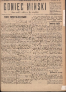 Goniec Miński: organ polski bezpartyjny dla wszystkich. 1919.09.22 R.1 Nr18
