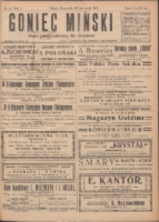 Goniec Miński: organ polski bezpartyjny dla wszystkich. 1919.09.25 R.1 Nr21