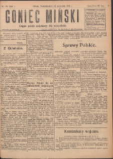 Goniec Miński: organ polski bezpartyjny dla wszystkich. 1919.09.29 R.1 Nr25