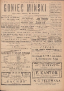 Goniec Miński: organ polski bezpartyjny dla wszystkich. 1919.10.11 R.1 Nr37