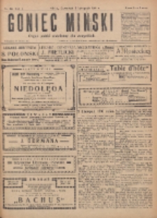 Goniec Miński: organ polski bezpartyjny dla wszystkich. 1919.11.06 R.1 Nr63