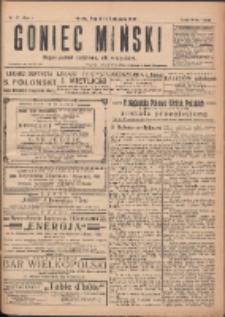 Goniec Miński: organ polski bezpartyjny dla wszystkich. 1919.11.14 R.1 Nr71