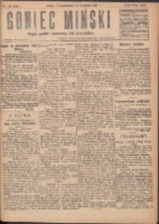 Goniec Miński: organ polski bezpartyjny dla wszystkich. 1919.11.17 R.1 Nr74