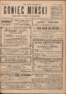 Goniec Miński: organ polski bezpartyjny dla wszystkich. 1919.11.21 R.1 Nr78