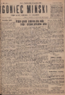 Goniec Miński: organ polski bezpartyjny dla wszystkich. 1919.12.22 R.1 Nr108