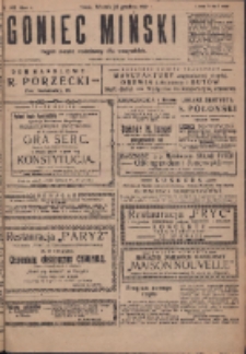 Goniec Miński: organ polski bezpartyjny dla wszystkich. 1919.12.23 R.1 Nr109