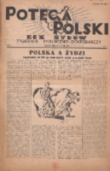 Potega Polski bez Żydów : tygodnik społeczno-gospodarczy 1936.08.30 R.1 Nr1