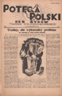 Potega Polski bez Żydów : tygodnik społeczno-gospodarczy 1936.09.06 R.1 Nr2