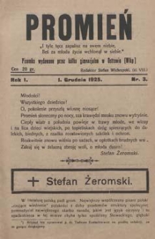 Promień 1925.12.01 R.1 Nr3