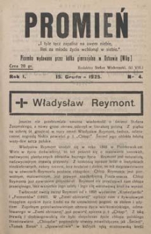 Promień 1925.12.15 R.1 Nr4