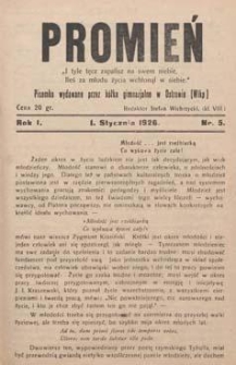 Promień 1926.01.01 R.1 Nr5