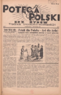 Potega Polski bez Żydów : tygodnik społeczno-gospodarczy 1936.10.11 R.1 Nr7