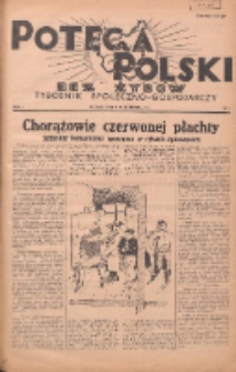 Potega Polski bez Żydów : tygodnik społeczno-gospodarczy 1936.10.25 R.1 Nr9