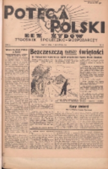 Potega Polski bez Żyd&oacute;w : tygodnik społeczno-gospodarczy 1936.11.15 R.1 Nr12