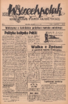 Wszechpolak : narodowe pismo akademickie 1937.08.01 R.1 Nr26