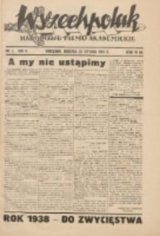 Wszechpolak : narodowe pismo akademickie 1938.01.23 R.2 Nr3