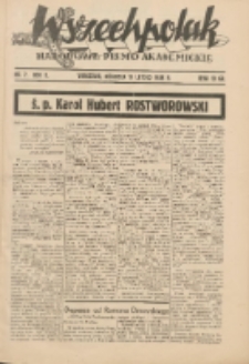 Wszechpolak : narodowe pismo akademickie 1938.02.13 R.2 Nr7