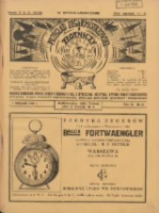 Przegląd Zegarmistrzowski i Złotniczy : gazeta handlowa rynku zegarmistrzowskiego, złotniczego, biżuterii, optyki i branż pokrewnych 1930.11.01 R.6 Nr21