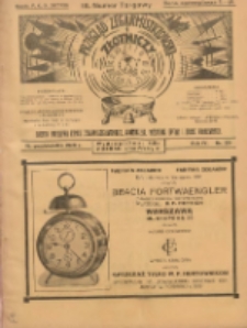 Przegląd Zegarmistrzowski i Złotniczy : gazeta handlowa rynku zegarmistrzowskiego, złotniczego, biżuterii, optyki i branż pokrewnych 1928.10.15 R.4 Nr20