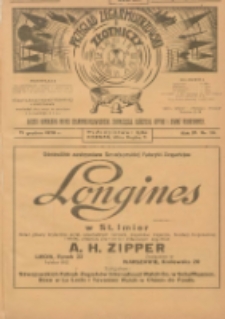 Przegląd Zegarmistrzowski i Złotniczy : gazeta handlowa rynku zegarmistrzowskiego, złotniczego, biżuterii, optyki i branż pokrewnych 1928.12.15 R.4 Nr24