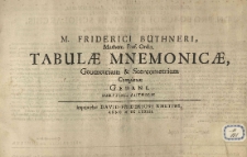 Tabulae mnemonicae, geometriam et stereometriam complexae
