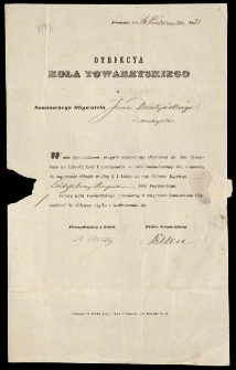 Koło Towarzyskie w Poznaniu - druki, wykazy członk&oacute;w, zaproszenia, składki i in.