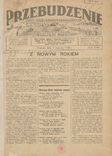 Przebudzenie: organ Związku Robotników Rolnych i Leśnych ZZP. 1937.01.01 R.18 Nr1