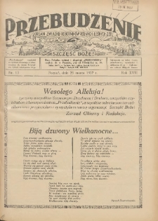 Przebudzenie: organ Związku Robotnik&oacute;w Rolnych i Leśnych ZZP. 1937.03.25 R.18 Nr13