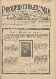 Przebudzenie: organ Związku Robotników Rolnych i Leśnych ZZP. 1937.04.15 R.18 Nr16