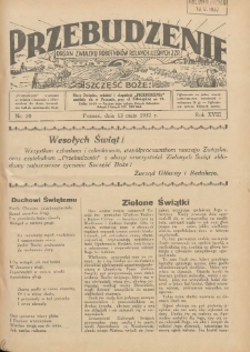 Przebudzenie: organ Związku Robotników Rolnych i Leśnych ZZP. 1937.05.13 R.18 Nr20