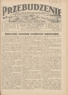 Przebudzenie: organ Związku Robotników Rolnych i Leśnych ZZP. 1937.07.15 R.18 Nr29
