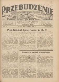 Przebudzenie: organ Związku Robotnik&oacute;w Rolnych i Leśnych ZZP. 1937.07.29 R.18 Nr31