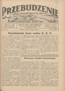 Przebudzenie: organ Związku Robotników Rolnych i Leśnych ZZP. 1937.07.29 R.18 Nr31
