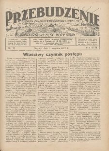 Przebudzenie: organ Związku Robotników Rolnych i Leśnych ZZP. 1937.08.05 R.18 Nr32