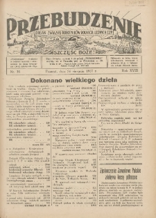 Przebudzenie: organ Związku Robotników Rolnych i Leśnych ZZP. 1937.08.26 R.18 Nr35