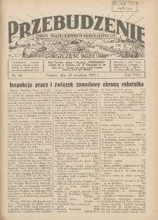 Przebudzenie: organ Związku Robotnik&oacute;w Rolnych i Leśnych ZZP. 1937.09.16 R.18 Nr38