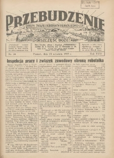 Przebudzenie: organ Związku Robotników Rolnych i Leśnych ZZP. 1937.09.16 R.18 Nr38