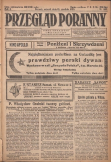 Przegląd Poranny: pismo niezależne i bezpartyjne 1923.12.18 R.3 Nr347