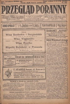Przegląd Poranny: pismo niezależne i bezpartyjne 1923.12.21 R.3 Nr350