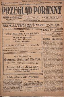 Przegląd Poranny: pismo niezależne i bezpartyjne 1923.12.30 R.3 Nr357