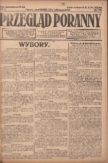 Przegląd Poranny: pismo niezależne i bezpartyjne 1922.11.06 R.2 Nr298