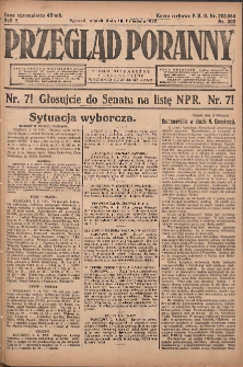 Przegląd Poranny: pismo niezależne i bezpartyjne 1922.11.10 R.2 Nr302