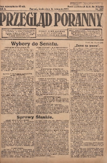Przegląd Poranny: pismo niezależne i bezpartyjne 1922.11.15 R.2 Nr307